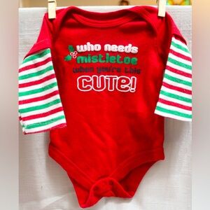 Christmas newborn long sleeve onesie by Holiday time